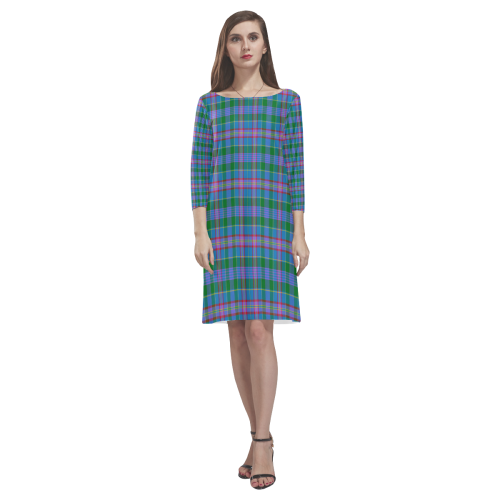 Pitcairn Hunting Tartan Classic Round Neck Dress