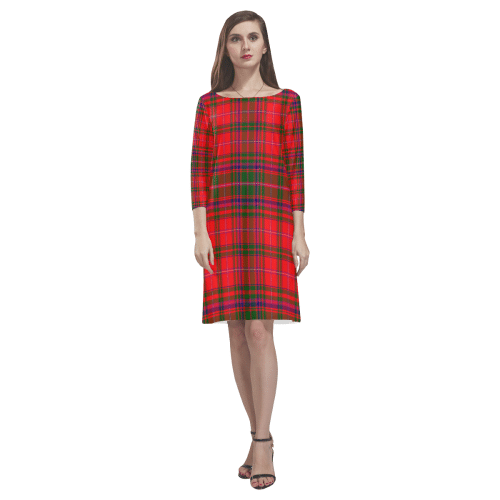 Macdougall Modern Tartan Classic Round Neck Dress