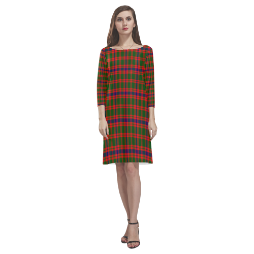 Skene Modern Tartan Classic Round Neck Dress