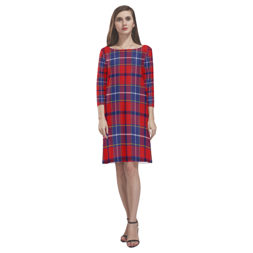 Wishart Dress Tartan Classic Round Neck Dress