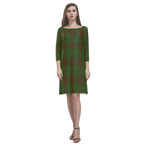 Maxwell Hunting Tartan Classic Round Neck Dress