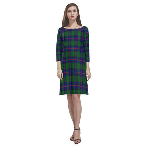 Shaw Modern Tartan Classic Round Neck Dress