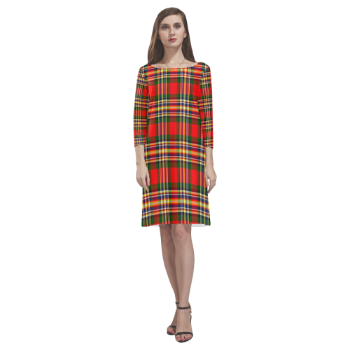 Macgill Modern Tartan Classic Round Neck Dress