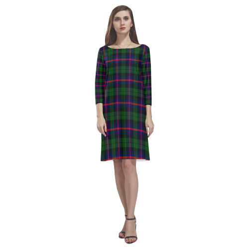 Urquhart Modern Tartan Classic Round Neck Dress | Celticprime.com ...