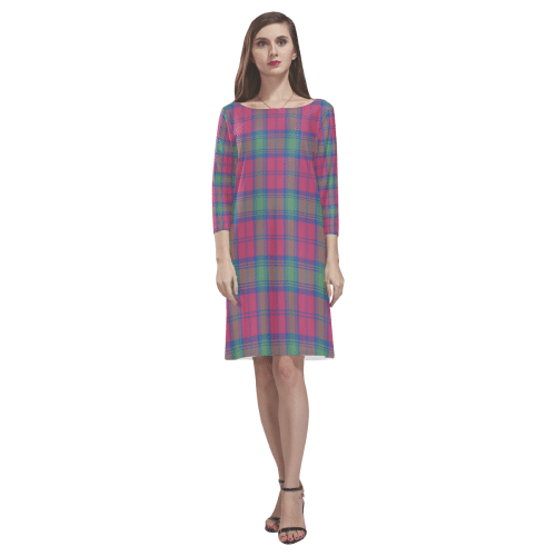 Lindsay Ancient Tartan Classic Round Neck Dress