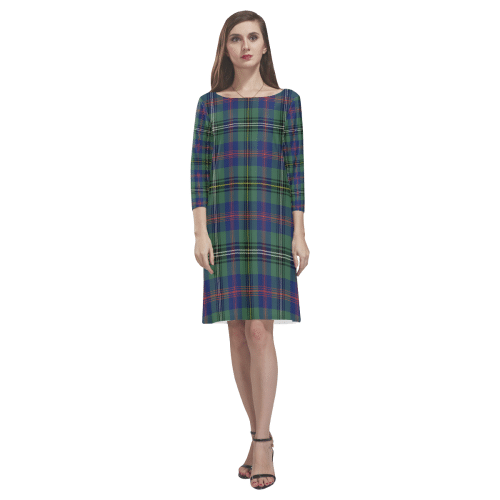 Wood Tartan Classic Round Neck Dress