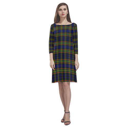 Clelland Modern Tartan Classic Round Neck Dress