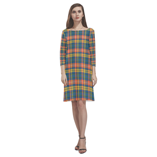 Buchanan Ancient Tartan Classic Round Neck Dress