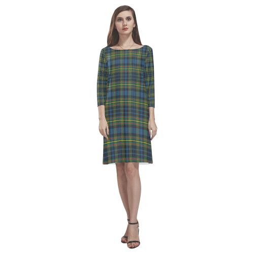 Maclellan Ancient Tartan Classic Round Neck Dress