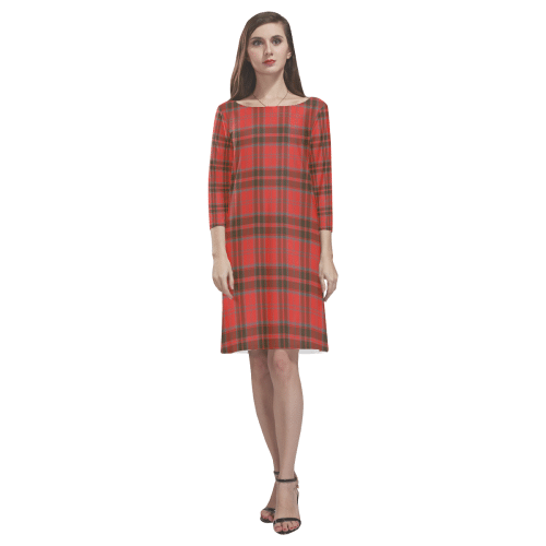 Grant Weathered Tartan Classic Round Neck Dress