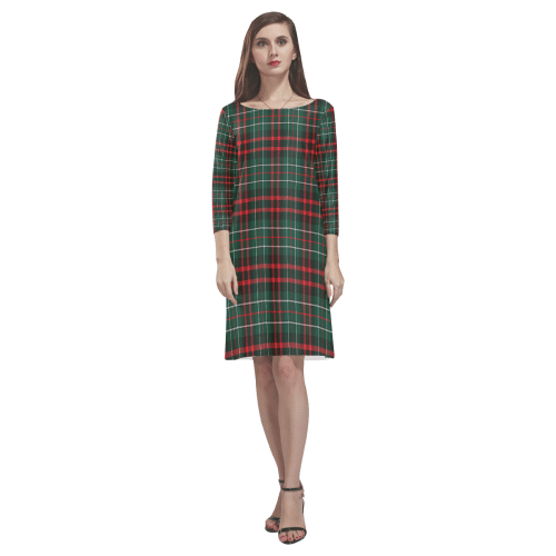 Macdiarmid Modern Tartan Classic Round Neck Dress