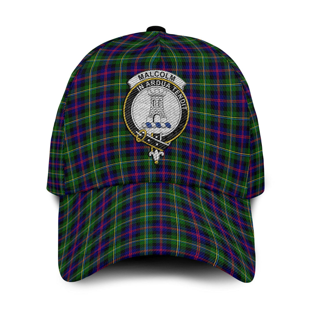 Malcolm (or MacCallum) Tartan Crest Embroidery Classic Cap