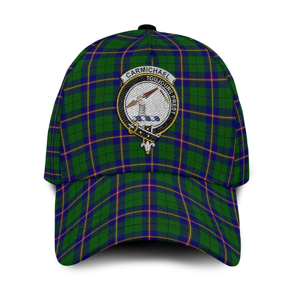 Carmichael Tartan Crest Embroidery Classic Cap