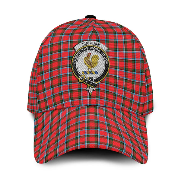 Sinclair Tartan Crest Embroidery Classic Cap