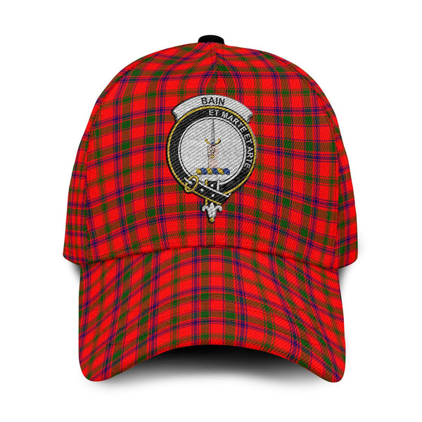 Bain Tartan Crest Embroidery Classic Cap