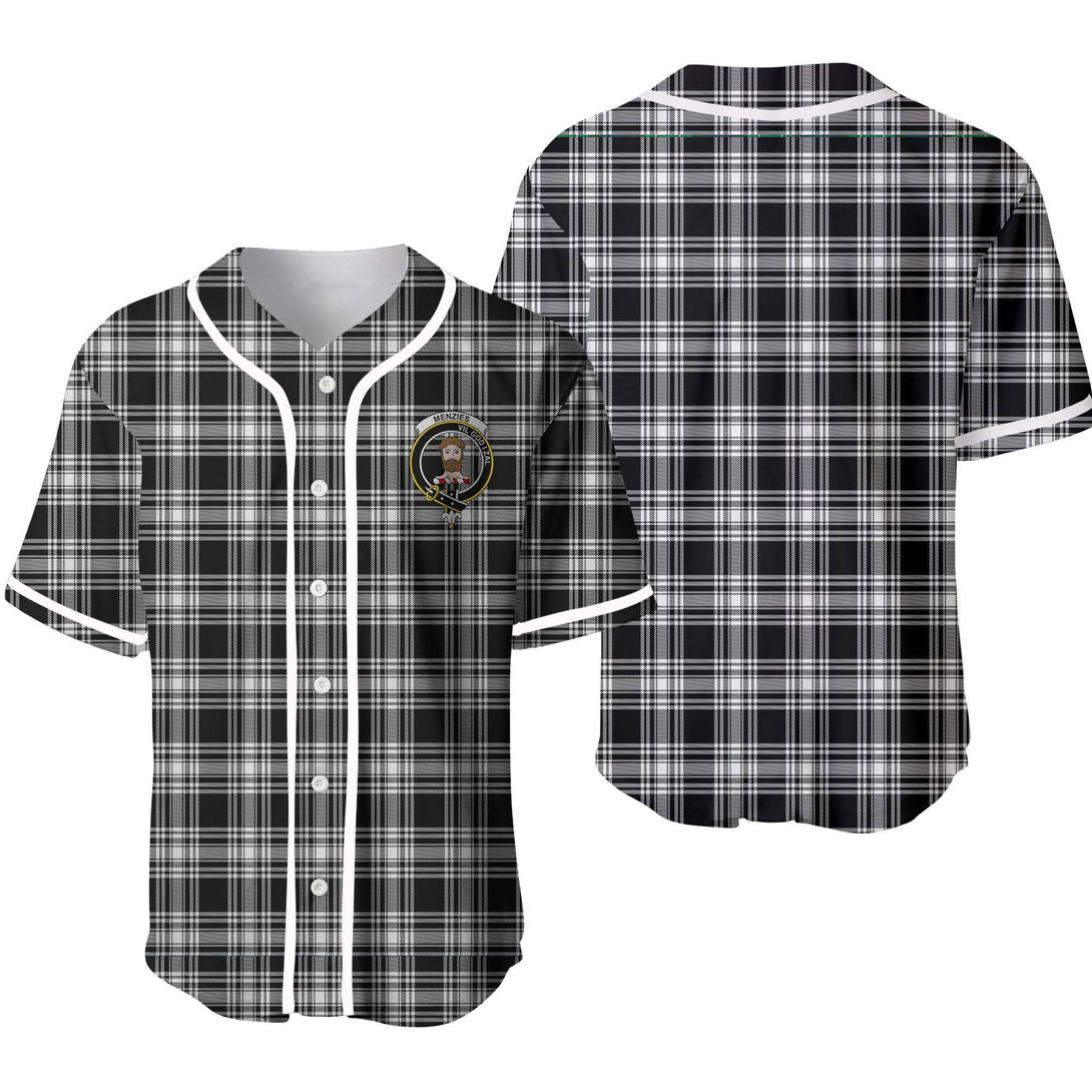 MENZIES BLACK_WHITE MODERN Tartan Classic Baseball Jersey