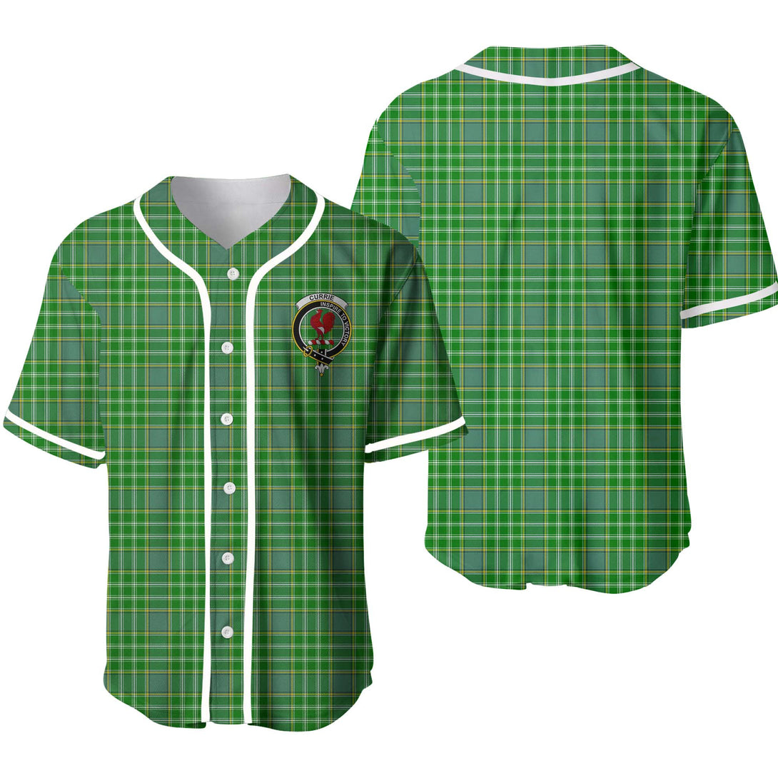 Currie or Curry Tartan Classic Baseball Jersey