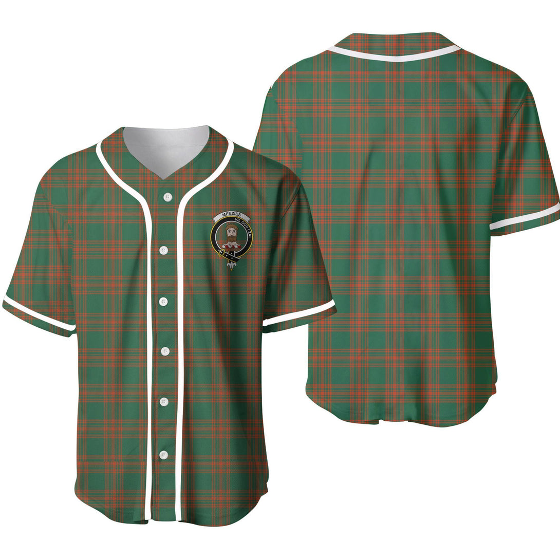 MENZIES GREEN ANCIENT Tartan Classic Baseball Jersey