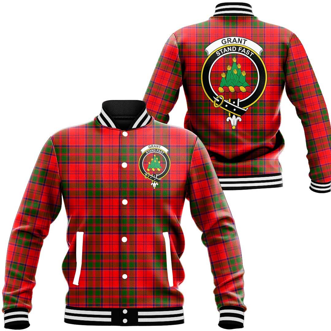 Grant Modern Tartan Classic Crest Baseball Jacket