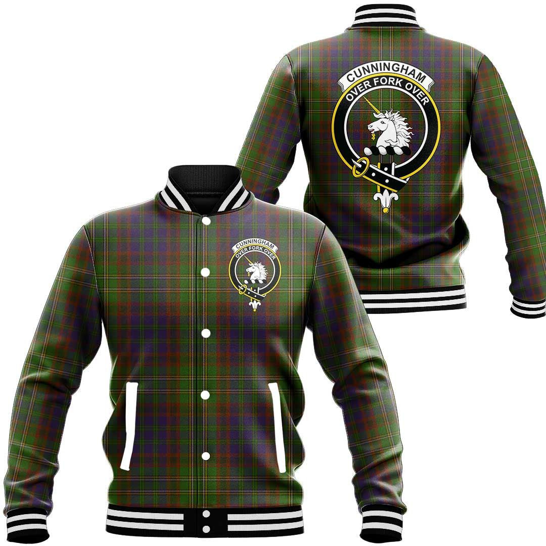 Cunningham Hunting Modern Tartan Classic Crest Baseball Jacket