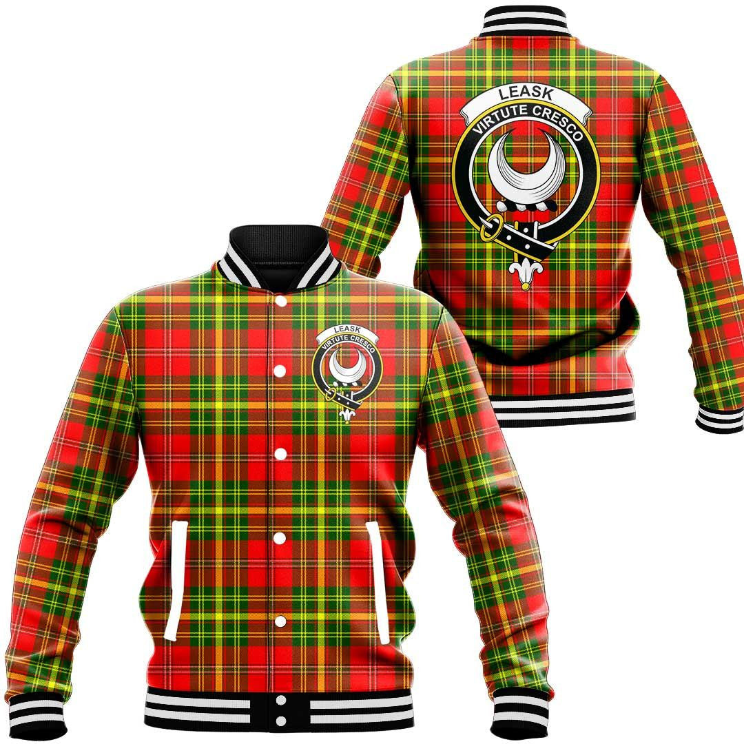 Leask Tartan Classic Crest Baseball Jacket