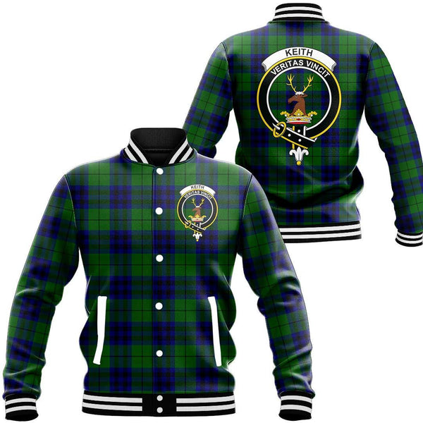 Keith Modern Tartan Classic Crest Baseball Jacket