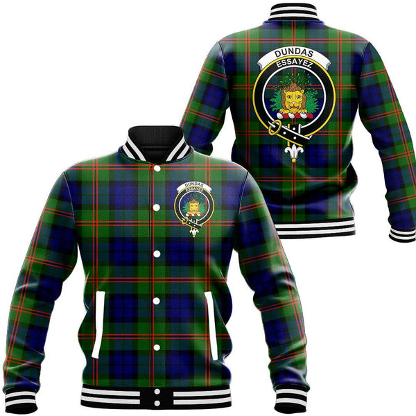 Dundas Modern Tartan Classic Crest Baseball Jacket