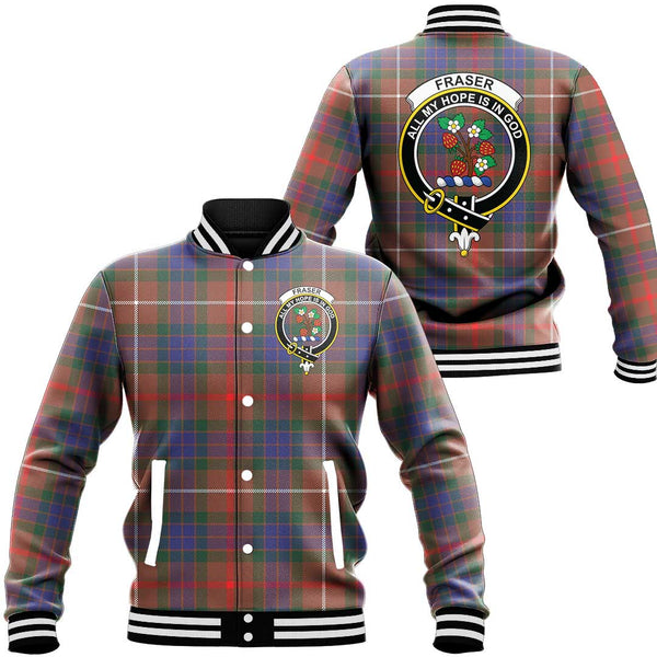 Fraser Hunting Modern Tartan Classic Crest Baseball Jacket