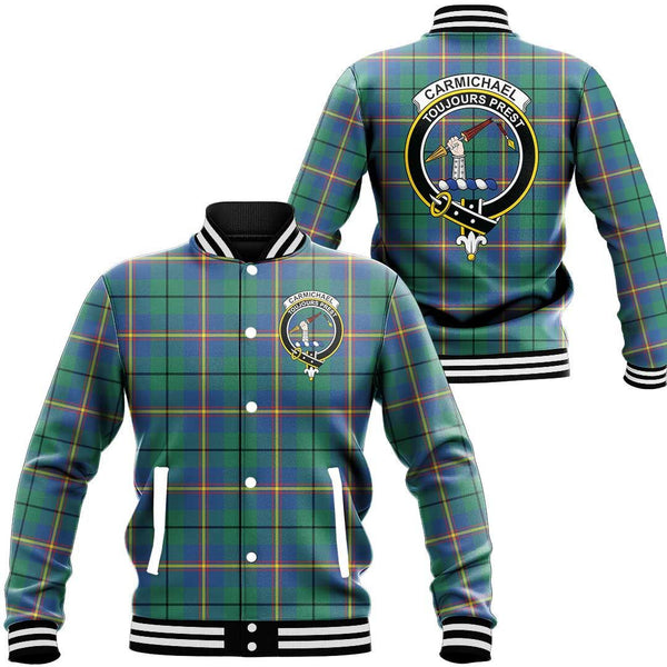 Carmichael Ancient Tartan Classic Crest Baseball Jacket