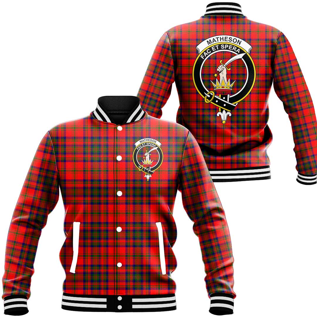 Matheson Modern Tartan Classic Crest Baseball Jacket