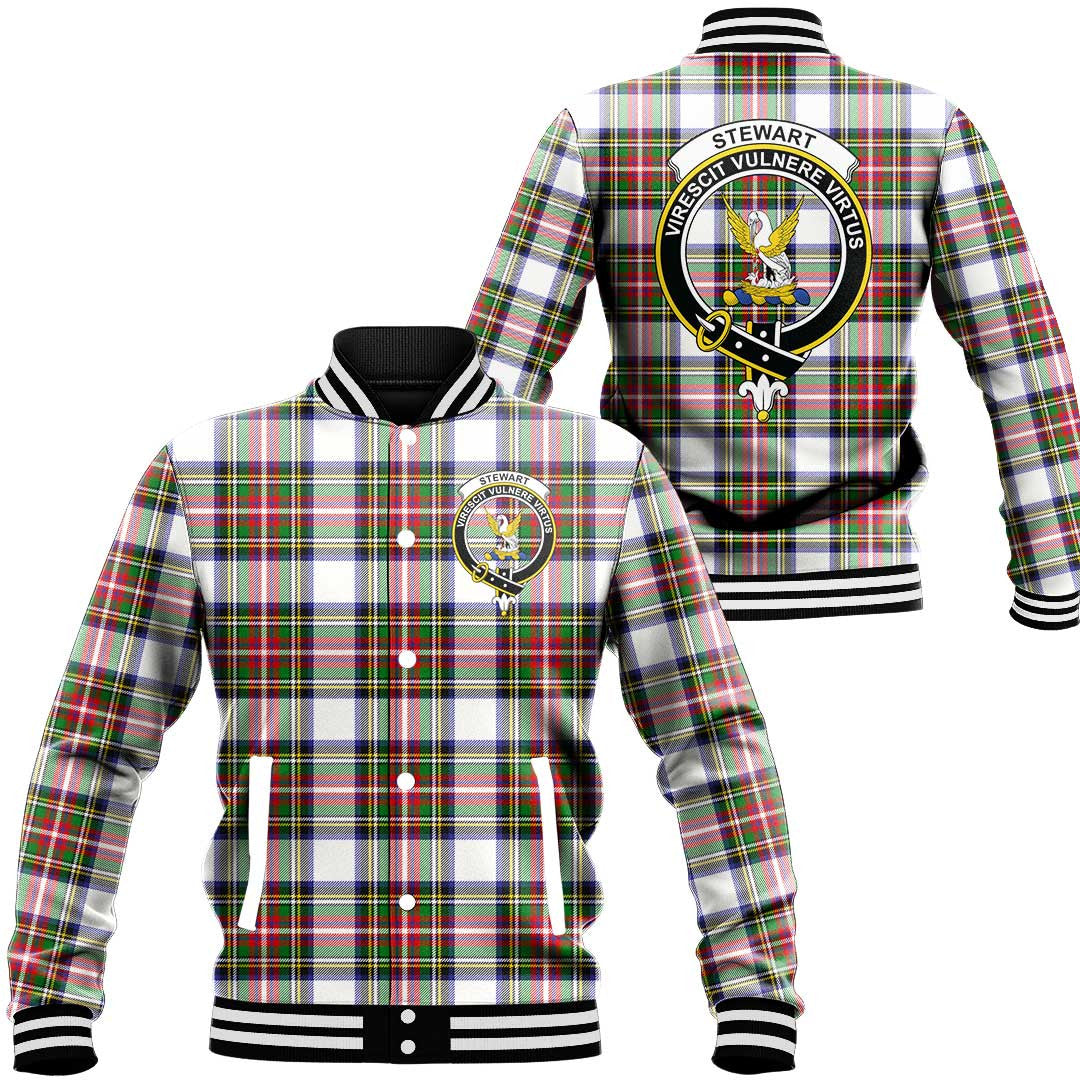 Stewart Dress Modern Tartan Classic Crest Baseball Jacket