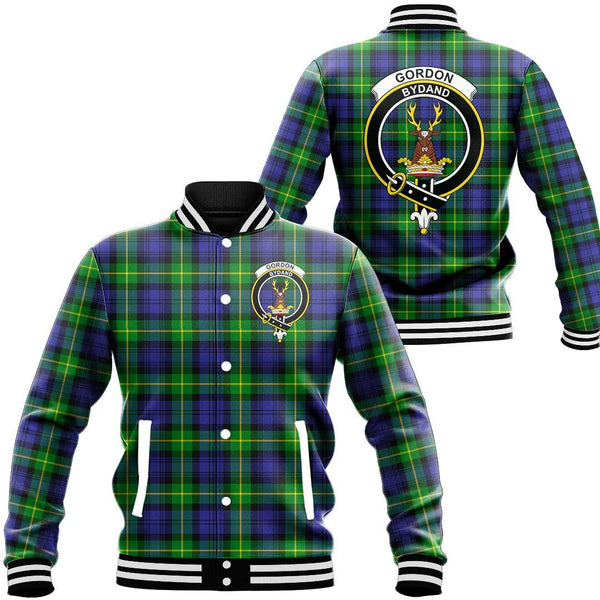 Gordon Modern Tartan Classic Crest Baseball Jacket