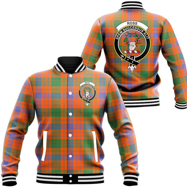 Ross Ancient Tartan Classic Crest Baseball Jacket