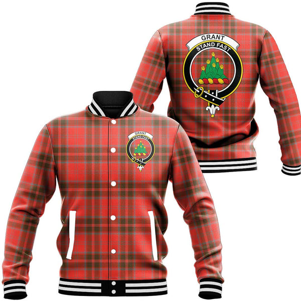 Grant Weathered Tartan Classic Crest Baseball Jacket