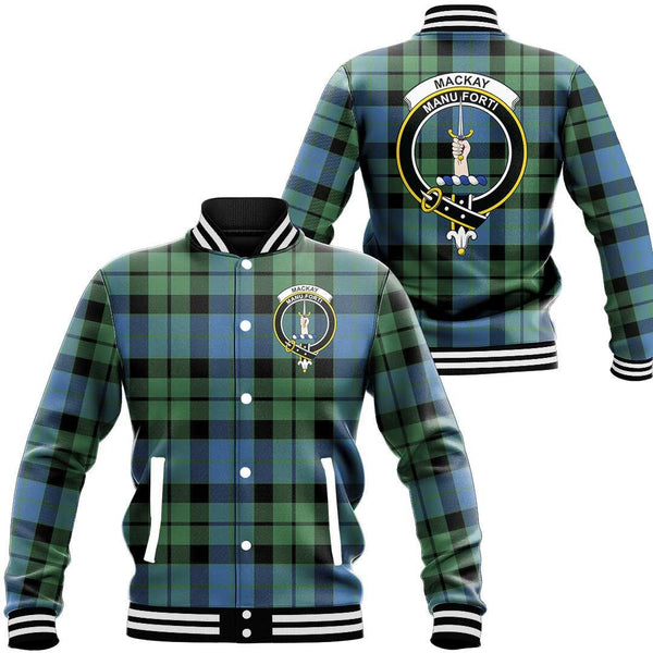 MacKay Ancient Tartan Classic Crest Baseball Jacket