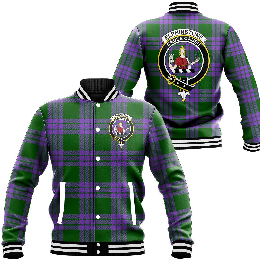 Elphinstone Tartan Classic Crest Baseball Jacket