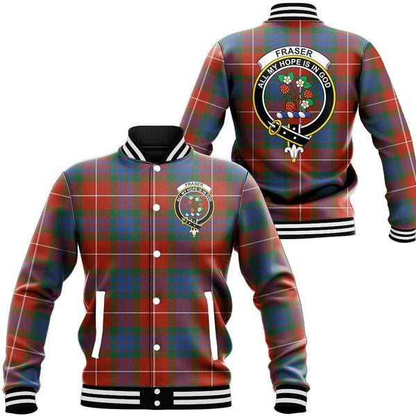 Fraser Ancient Tartan Classic Crest Baseball Jacket