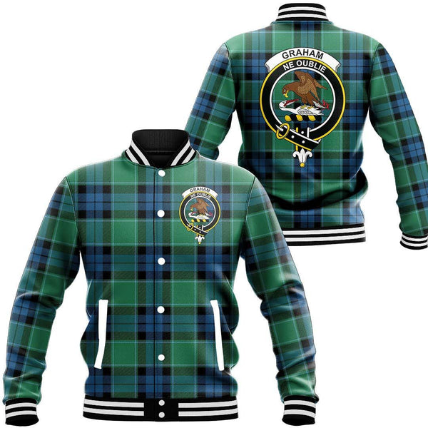 Graham of Menteith Ancient Tartan Classic Crest Baseball Jacket