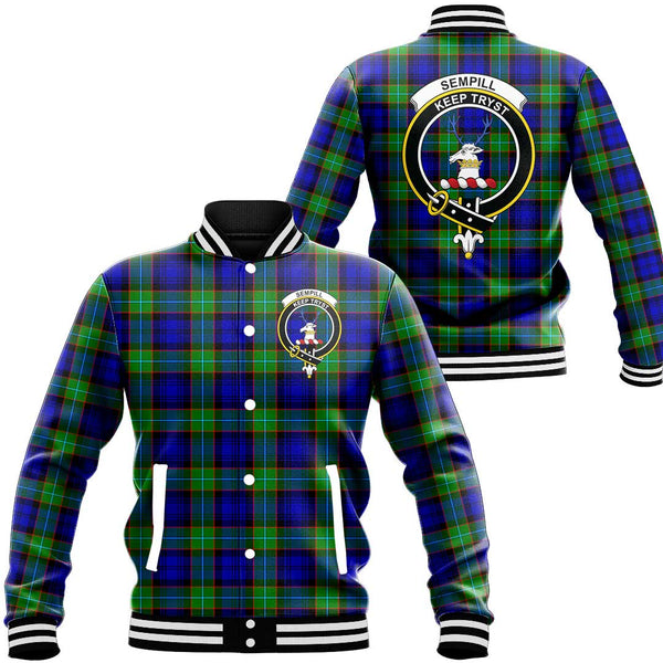 Sempill Modern Tartan Classic Crest Baseball Jacket