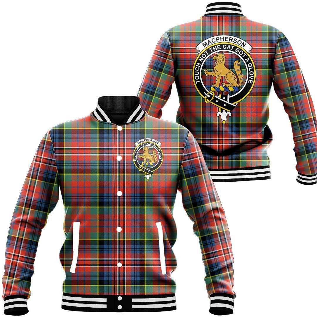 MacPherson Ancient Tartan Classic Crest Baseball Jacket