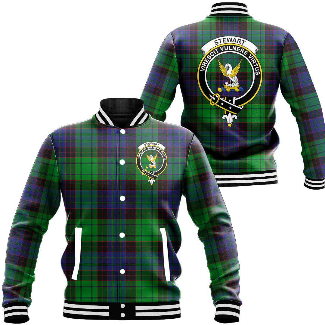 Stewart Old Modern Tartan Classic Crest Baseball Jacket