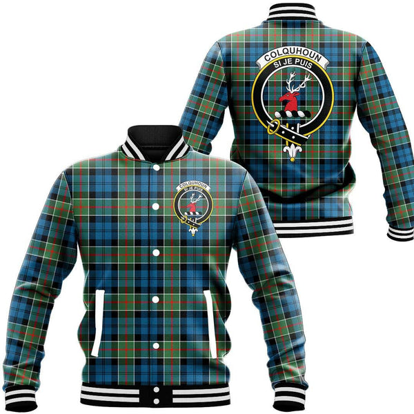 Colquhoun Ancient Tartan Classic Crest Baseball Jacket