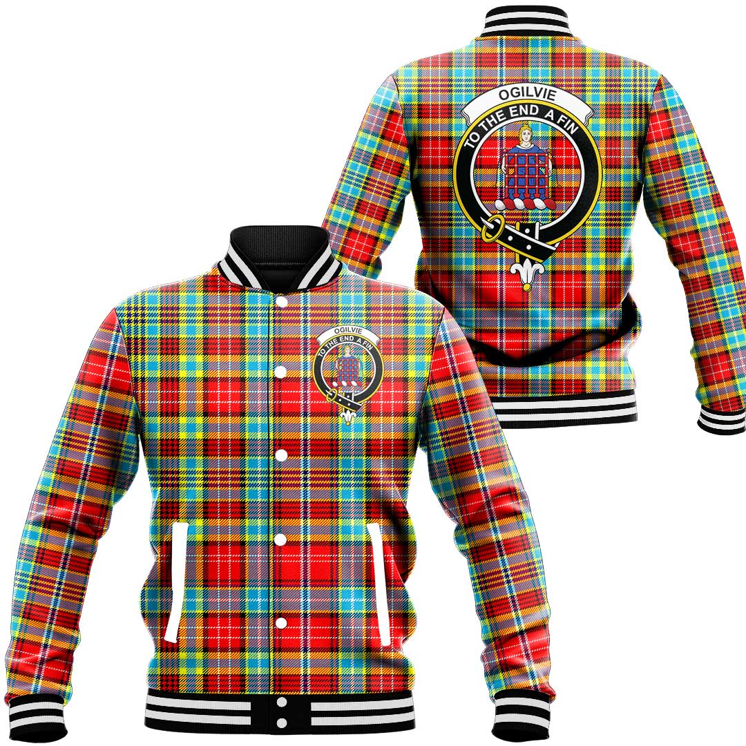 Ogilvie Hunting Ancient Tartan Classic Crest Baseball Jacket