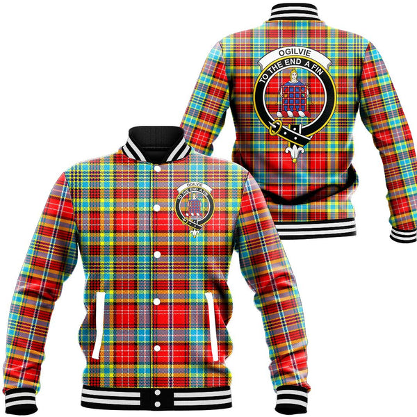 Ogilvie Hunting Ancient Tartan Classic Crest Baseball Jacket