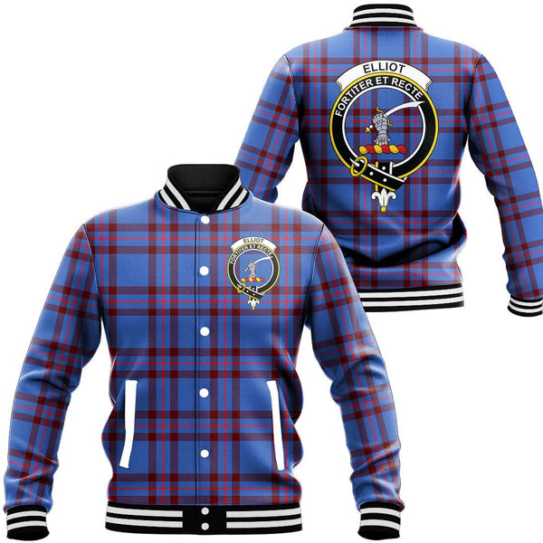 Elliot Modern Tartan Classic Crest Baseball Jacket