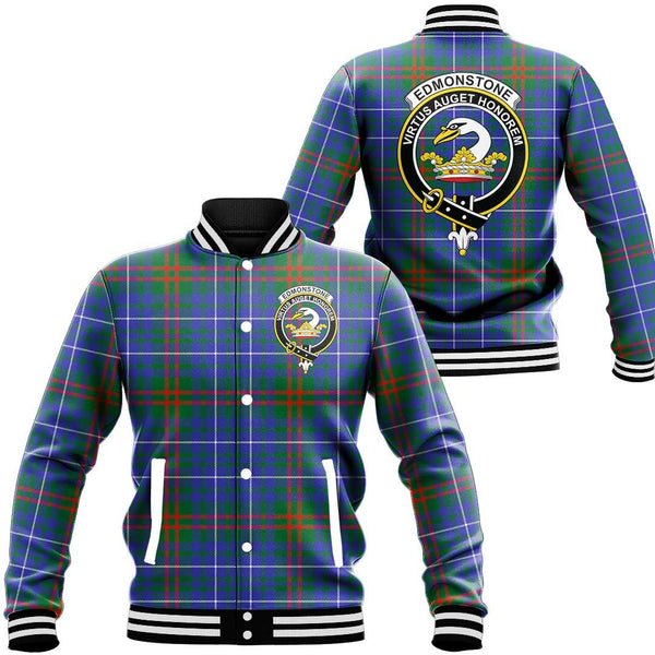 Edmonstone Tartan Classic Crest Baseball Jacket