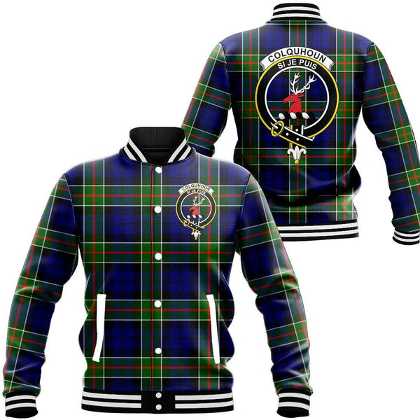 Colquhoun Modern Tartan Classic Crest Baseball Jacket