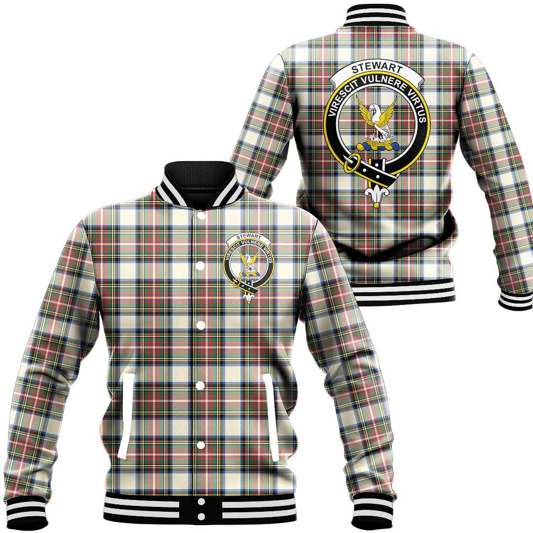 Stewart Dress Ancient Tartan Classic Crest Baseball Jacket