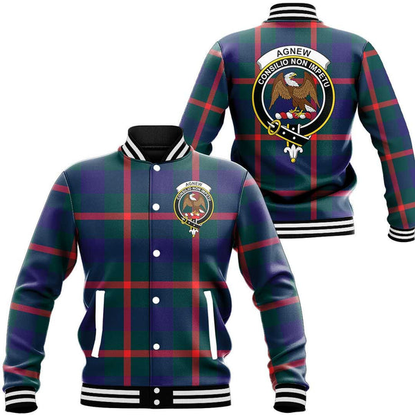 Agnew Modern Tartan Classic Crest Baseball Jacket