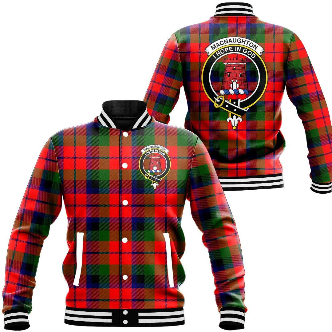 MacNaughton Modern Tartan Classic Crest Baseball Jacket